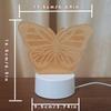 USB 3D ночник в форме бабочки, мягкий теплый свет, подходит для Дня святого Валентина, свадеб, декора спальни и в качестве подарков