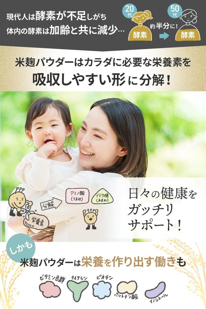 Порошок рисового коджи Hoshi Market 125 г от зарегистрированного живого грибка коджи Бутылка и порошок для двойного удобства использования Сырой коджи, высушенный при температурах