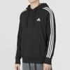 adidas Мужская толстовка с капюшоном на молнии во всю длину, 3 полоски, черная IC0435