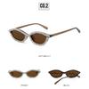 Cat-eye sunglasses with diamond-studded lenses, women's decorative sunglasses