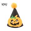 Ghost Pet Costume Halloween Pointed Hat, Cute Witch Pumpkin Cat Pom-pom Lightweight Hat for Cats And Small Dogs Holiday Party Accessory