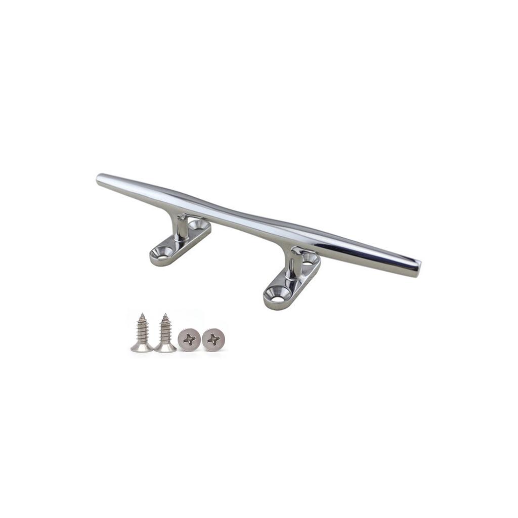 Boat Cleat Open Base 4/5/6//8/10/12 inch Dock Cleat 316 Stainless Steel Marine Grade Boats Hollow Base Cleats