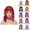 PET Rainsilk Hat Wig Festival Party Dance Party Carnival Decoration Bright Light Tassel Headwear Cheerleading Fans Colorful Wig