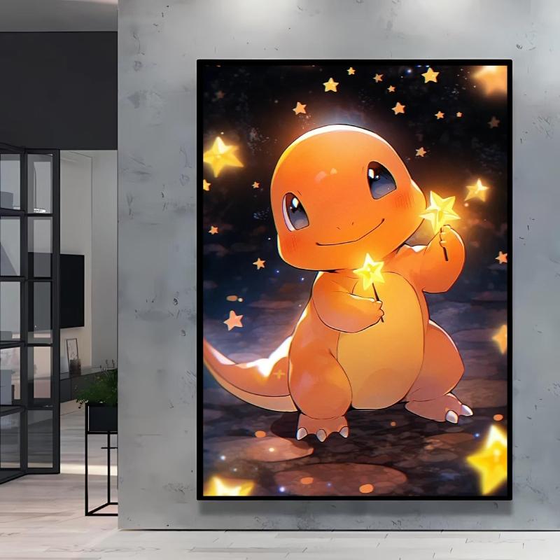 Adorable Pikachu Themed Home Wall Painting Printed on High Quality Canvas It's An Ideal Choice for Collection and Decoration