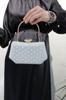 Women's Stylish and Useful Evening Dress Bag Women's White Stone Evening Dress Clutch Portfolio Bag