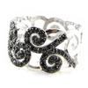 Black White 'Romy' Silver Ring