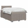 Box Spring Bed with Mattress Taupe 120 x 200 cm Fabric