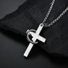 Европейский и американский хип-хоп трендсеттер Ожерелье из нержавеющей стали с крестом Персонализированный уличный модный бренд Титановая сталь