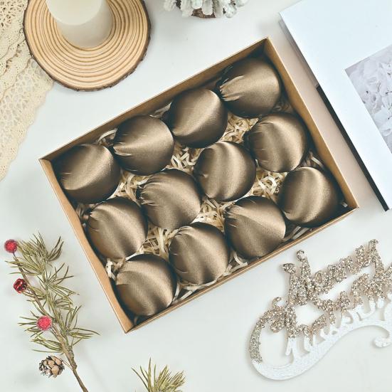 12 шт./набор 6 см бархатный рождественский шар украшение небьющийся пластик многоразовый праздничный рождественская елка подвесной флокированный шар украшение подвеска