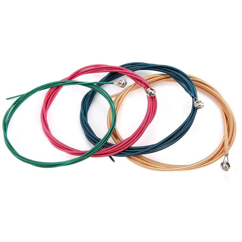 1 комплект из 4 гитарных струн с шариковыми наконечниками, металлическая замена для акустической фолк-электрической бас-гитары, цветной свет