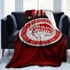 Olympiacos Fc: Red And Black Pride Blanket Suitable for Sofas, Beds, Offices, And Camping - Perfect Gift for Halloween Christmas