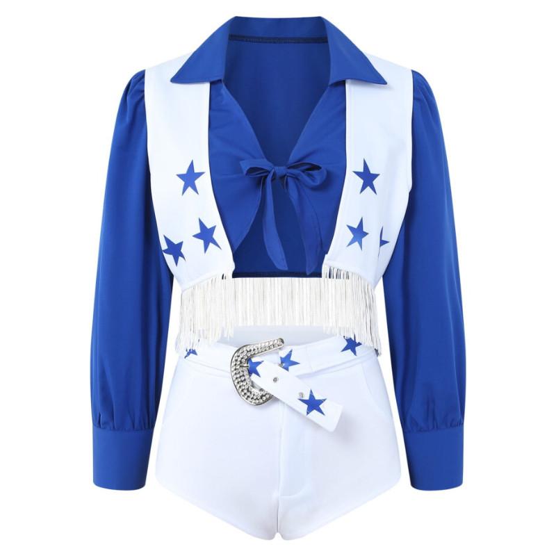 Football Match Cheerleader Girl Performance Costume Set For Stadium And Party Celebrations