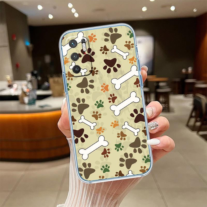NH19 dog footprint Paw Transparent Phone Case for Motorola Moto Edge 20 30 40 50 S30 Fusion Ultra Pro Neo Lite + G200 G23