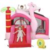 Inflatable Castle for Children with Blower Slide Trampoline Ball Pit Basketball Hoop 255x230x196cm
