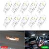 10 PCS Car LED COB Bulb T10 W5W Signal Light 12V 7500K White Auto Interior Dome Reading License Plate Lamps Wedge Side Bulbs