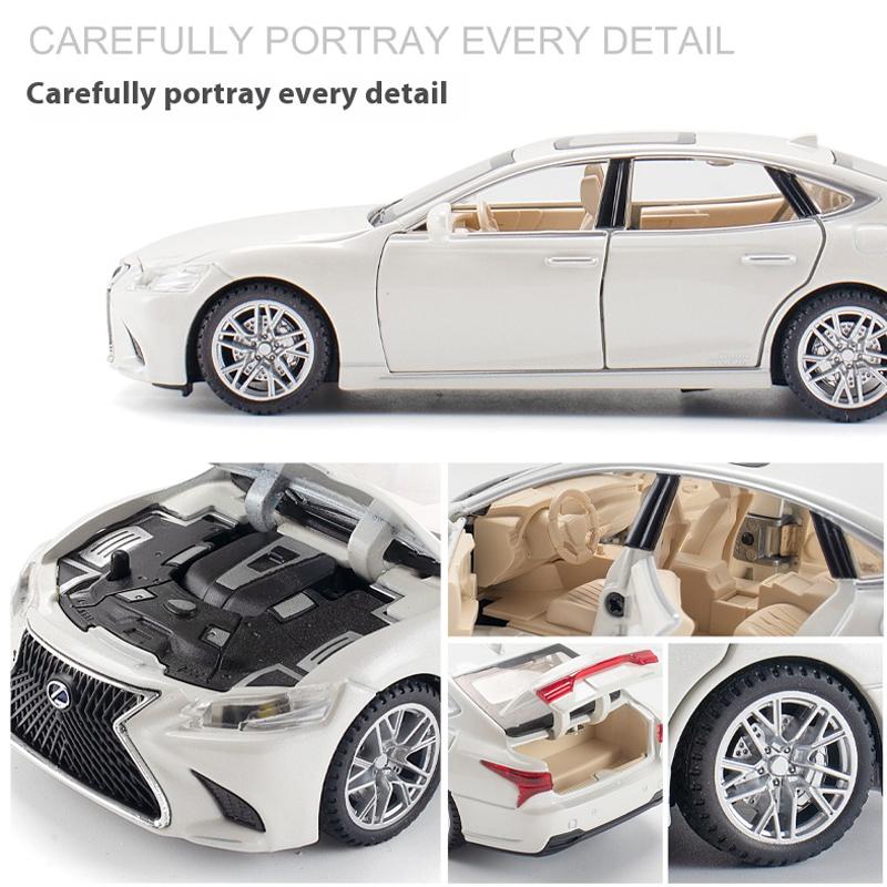 FDL4 1:32 LEXUS LS500H Alloy Car Model Diecast Toy Metal Car Sound & Light Model TV Cabinet Home Fashionable Decorations Kids Toys