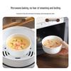 Double-Layer Bone China Steamed Egg Bowl with Lid - Multi-purpose Ceramic Bowl for Soups, Steamed Dishes, and Rice – Perfect for Oven Use