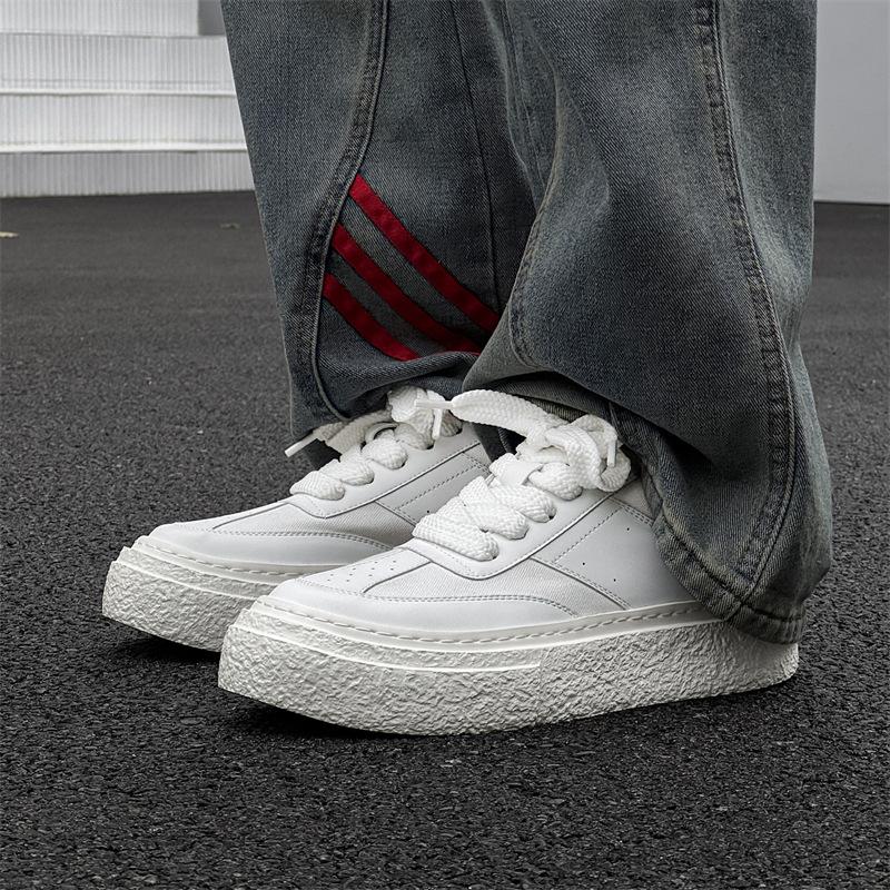 Spring casual fashion shoes trendy board shoes men's white shoes versatile trend shoes men's thick baseplate shoes 23222-M