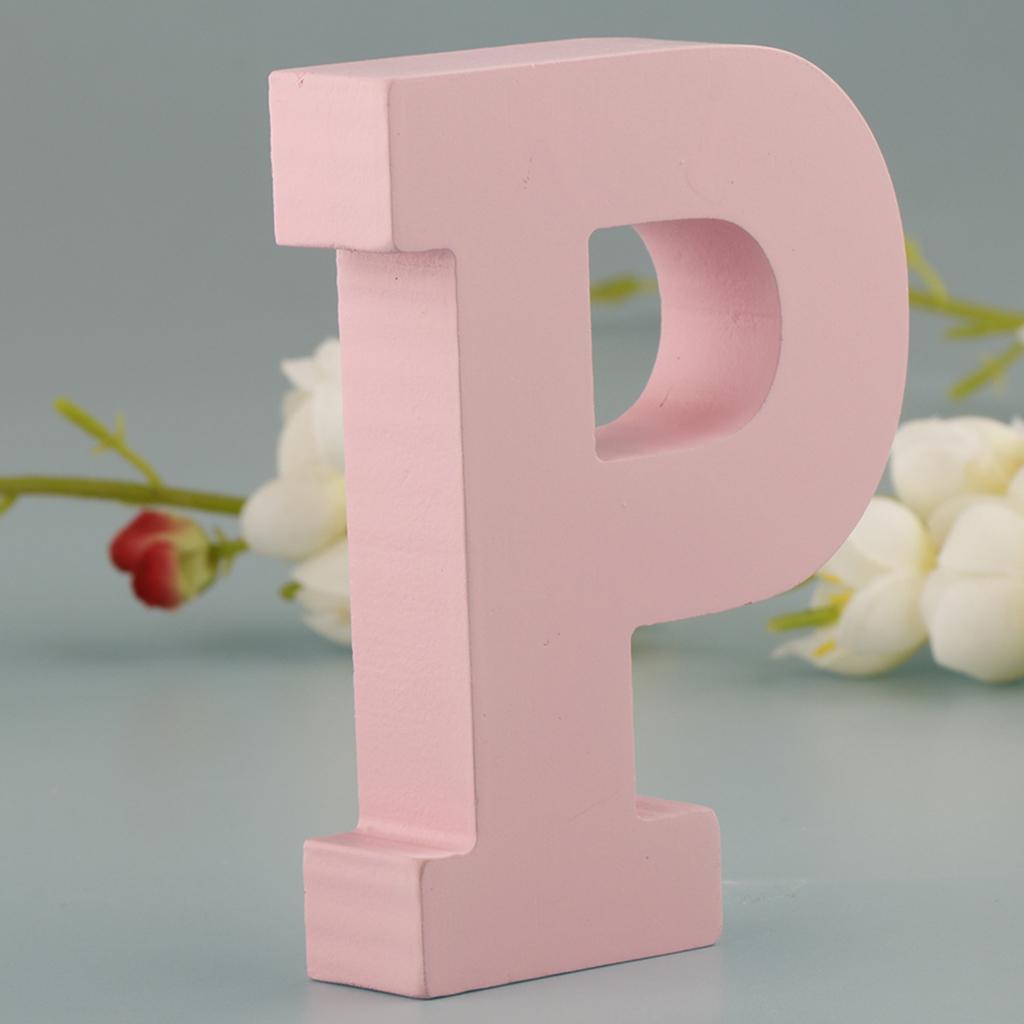 Деревянные Розовые 26 Букв Алфавита Маркизные Буквы Настенная Подвесная Табличка на Дверь от А до Я для Детской Комнаты, Декорации для Детской