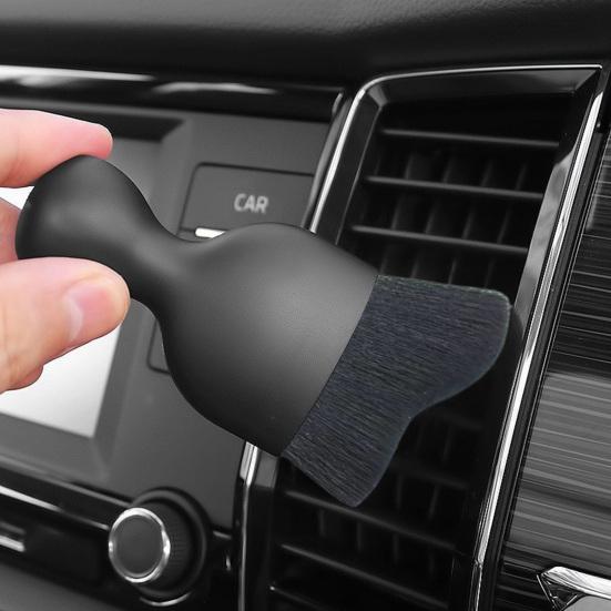 Щетка для детализации салона автомобиля Инструмент для чистки с мягкой щетиной Удобная ручка без царапин Щетка для чистки автомобиля для выхлопных отверстий Скрытая пыль