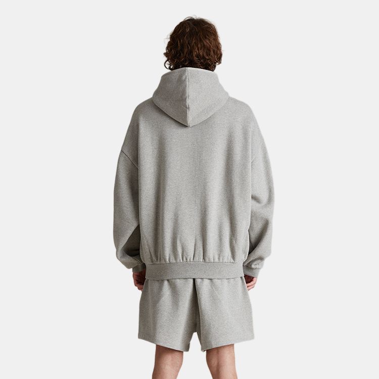 Fear of God Essentials Худи с капюшоном Темно-серый Овсяный Мужские Топы Серый 192SP242053F