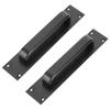 2 Pack Aluminum Alloy Door Pull Handle Black Barn Door Handles Sliding Door Handle  Kitchen Cabinet