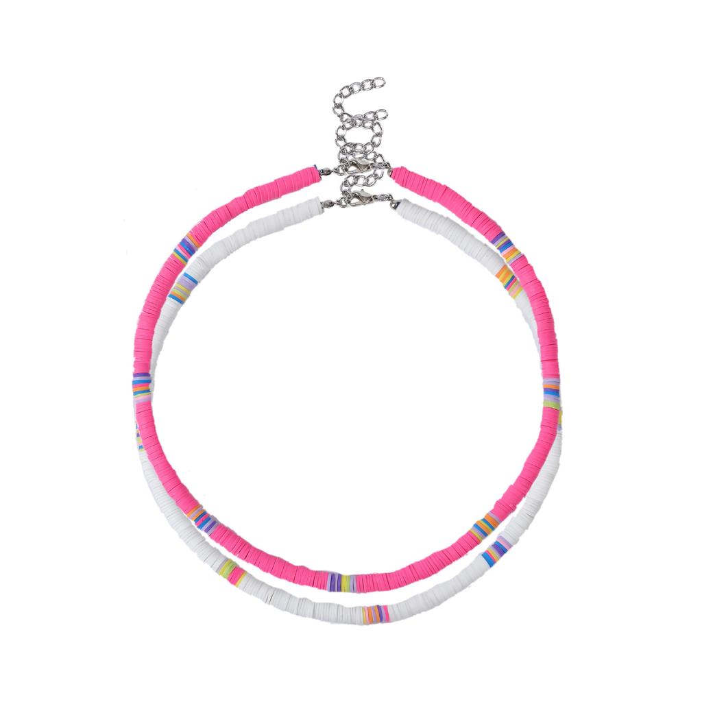 Ожерелье для женщин Мягкое керамическое круглое ожерелье Ожерелье Цветное богемное мягкое керамическое ожерелье Женское красивое элегантное ожерелье для нее