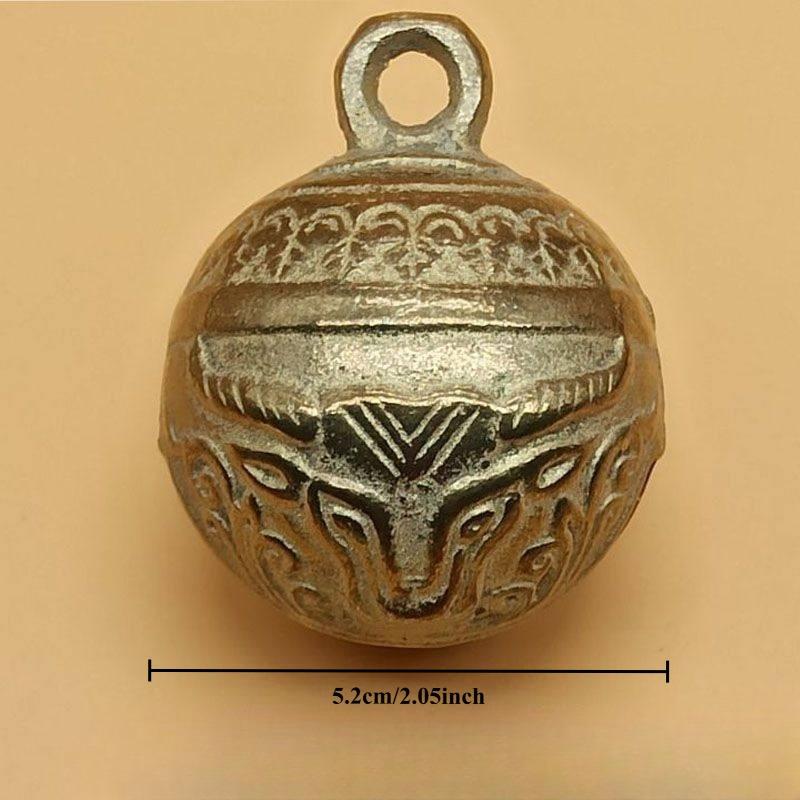 1pc Brass Cow Bells for Farming Thickened Copper Bells Anti-Lost Grazing Supplies Sheep Horse Cattle Pendant Bell Farming