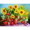 Полный круглый дрель 5D DIY алмазная живопись цветок Алмазная вышивка Подсолнух вышивка крестиком круглая мозаика со стразами подарок