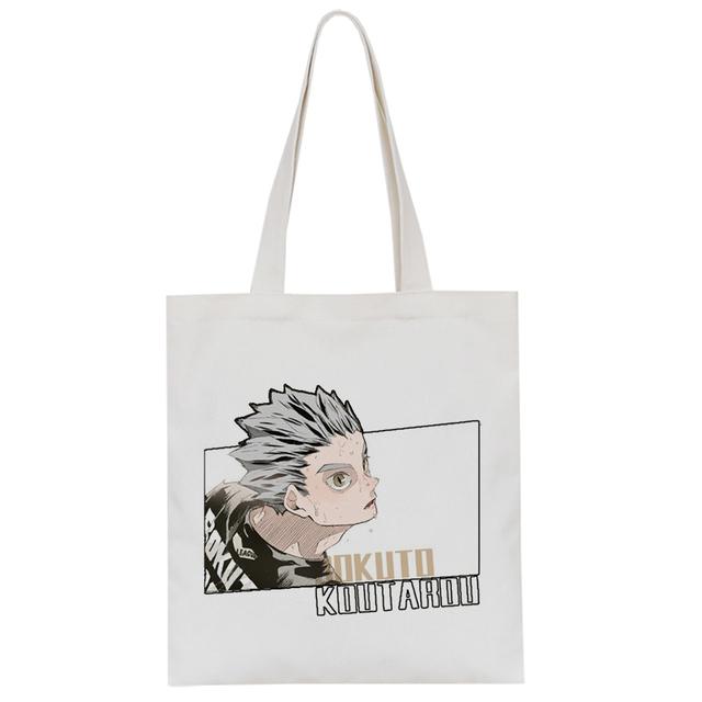 Fashion Anime Haikyuu Shopper Bag Eco Manga Tote Harajuku Shopper Bag Women Canvas Shoulder Bag Large-capacity Women's Handbags