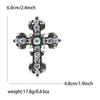 Fashion Creative Alloy Rhinestone Cross Brooch Personality Trend Women'S Clothing Corsage Ornament Pin