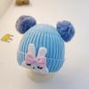 Knitted Baby Beanie Cap Rabbit Pullover Hats Bonnet Cute Girls Knitted Hat  Baby