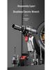 Powerful Brushless Electric Impact Wrench with Rechargeable Lithium Battery for Scaffolding, Carpentry, and Auto Repair