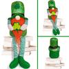 St. Patrick's Day Gnome Decoration Plush Gnome Doll Figurine with Shamrock Handmade Irish Faceless Dwarf Ornament for Table Decor