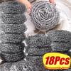 Steel Wire Cleaning Ball Brushes Household Cleaning Products Dishwashing Sponges with Wire Kitchen Tools Remove Rust and Burnt