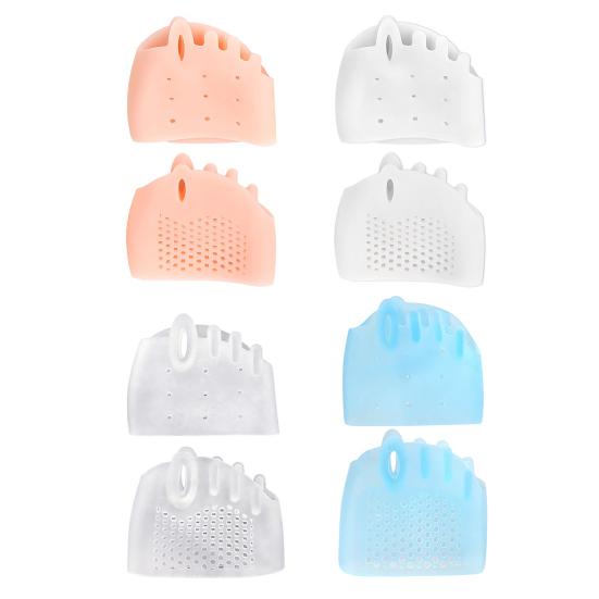 4 пары силиконовых разделителей пальцев ног для женщин, мягкие разделители пальцев ног для перекрывающихся пальцев ног, корректор стопы, выпрямитель для перекрывающихся пальцев ног