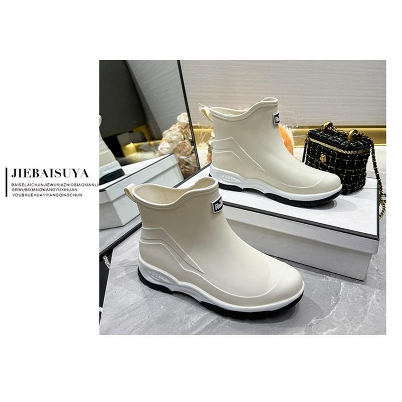 Пары Уличные Повседневные Удобные Противоскользящие Водонепроницаемые Износостойкие Короткие Сапоги от Дождя