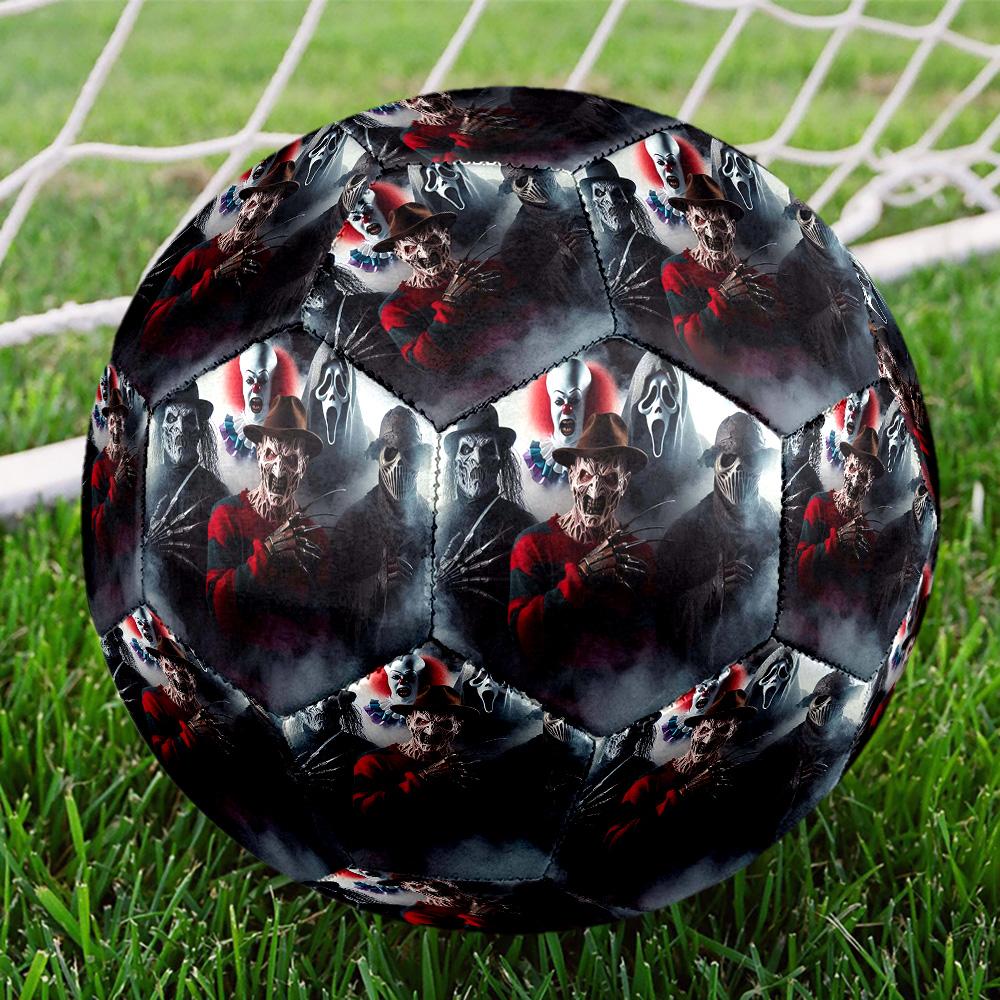 Horror Killer Indoor Soccer Ball Size 5 Colorful All Ages Machine Stitched PVC Competition Ready Durable High-Bounce