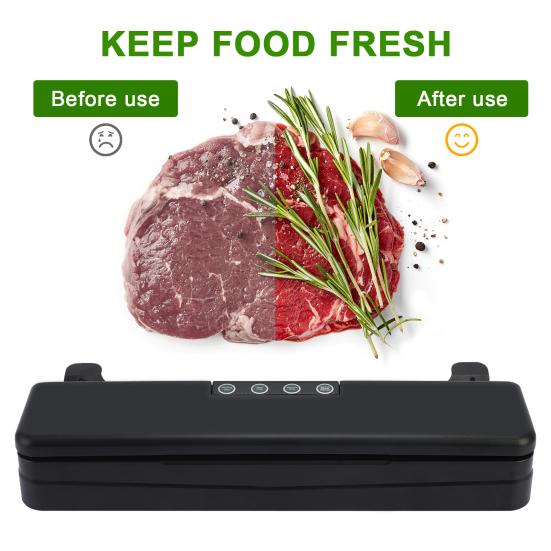 Компактный автоматический вакуумный упаковщик с режимами для сухих и влажных продуктов, машина для запайки и упаковки, консервация продуктов