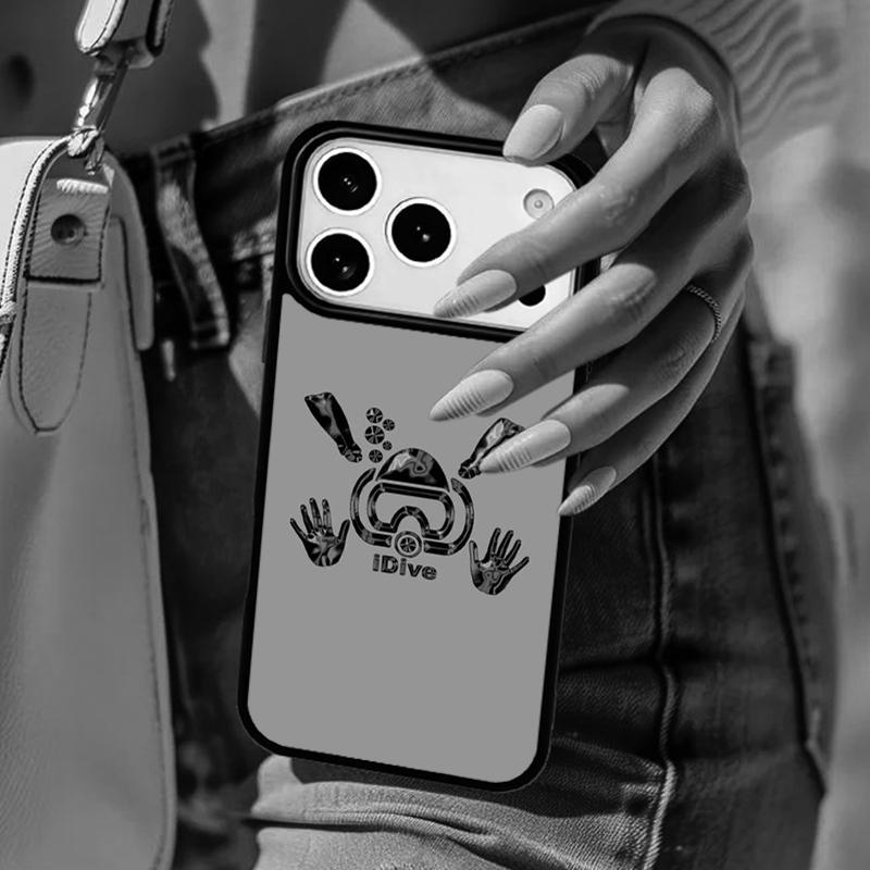 Scuba Diver Underwater Diving Phone Case For iPhone 17 Air 14 15 13 12 Max Cover For Apple 16e 11 Pro Max Plus Coque