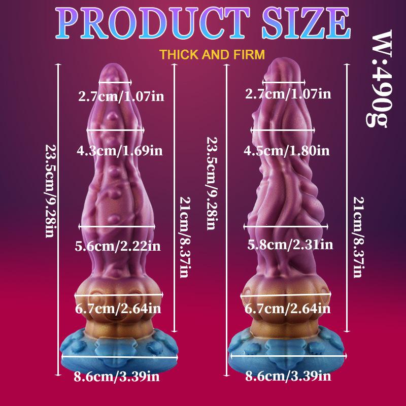 New Phantom Dragon Shaped Anal Plug Liquid Silicone Simulation Anal Plug For Men And Women In The Backyard Adult Sexual Products