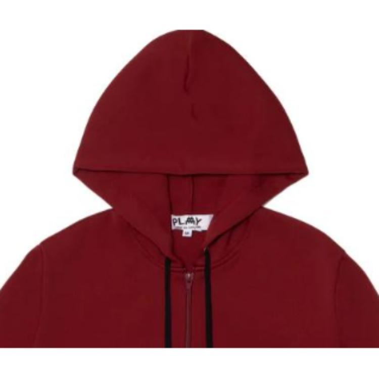 Comme des Garçons PLAY (WMNS) COMME des GARCONS PLAY FW25 x Invader Zipped Hoodie 'Red' Women's AZ-T333-051-2
