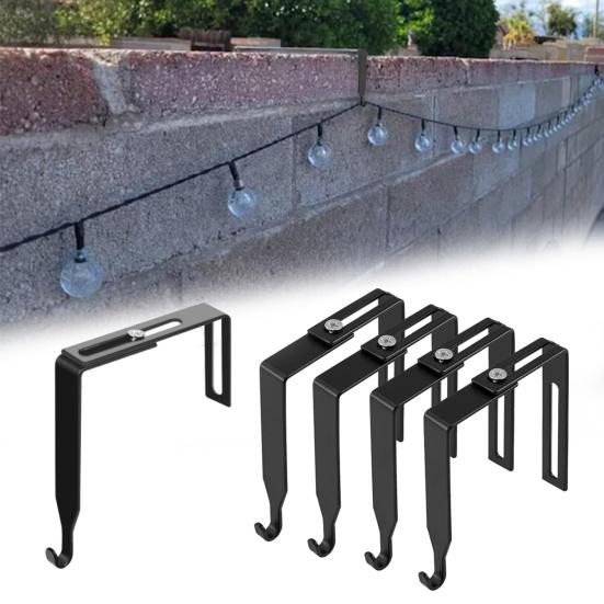 2/4/6/8/10Pcs Adjustable Outdoor Light String Hooks Rustproof Strong Load-bearing String Light Hanger Hooks Cable Cord Holders
