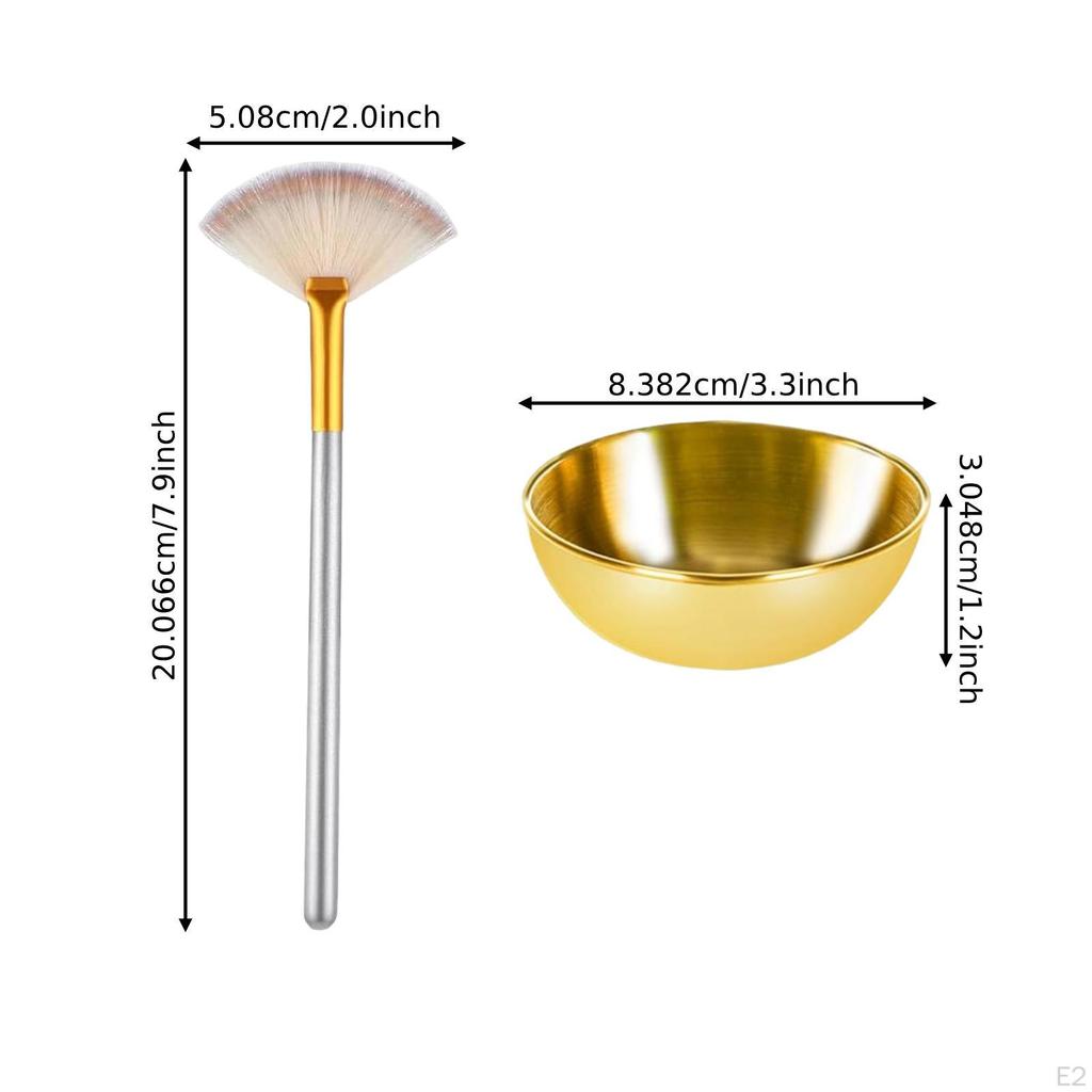4 Pieces Face Mixing Bowl Set DIY Tools Multipurpose Stainless Steel Facial Bowls for Makeup
