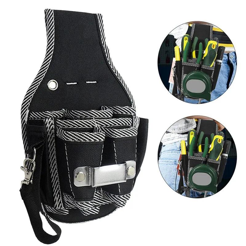 Multifunctional Tool Bag Canvas Tool Belt Screwdriver Kit Holder Tool Bag Pocket Pouch Bag Electrician Waist Pocket Case