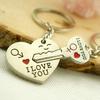 New Romantic Couple Keychain Keyring Keyfob Valentine's Day Lover Gift Heart Key Set