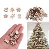 50 Pcs Wood Chip Variety Shape Writable Wood Wood Chip DIY Christmas Tree Decoration for Christmas Trees