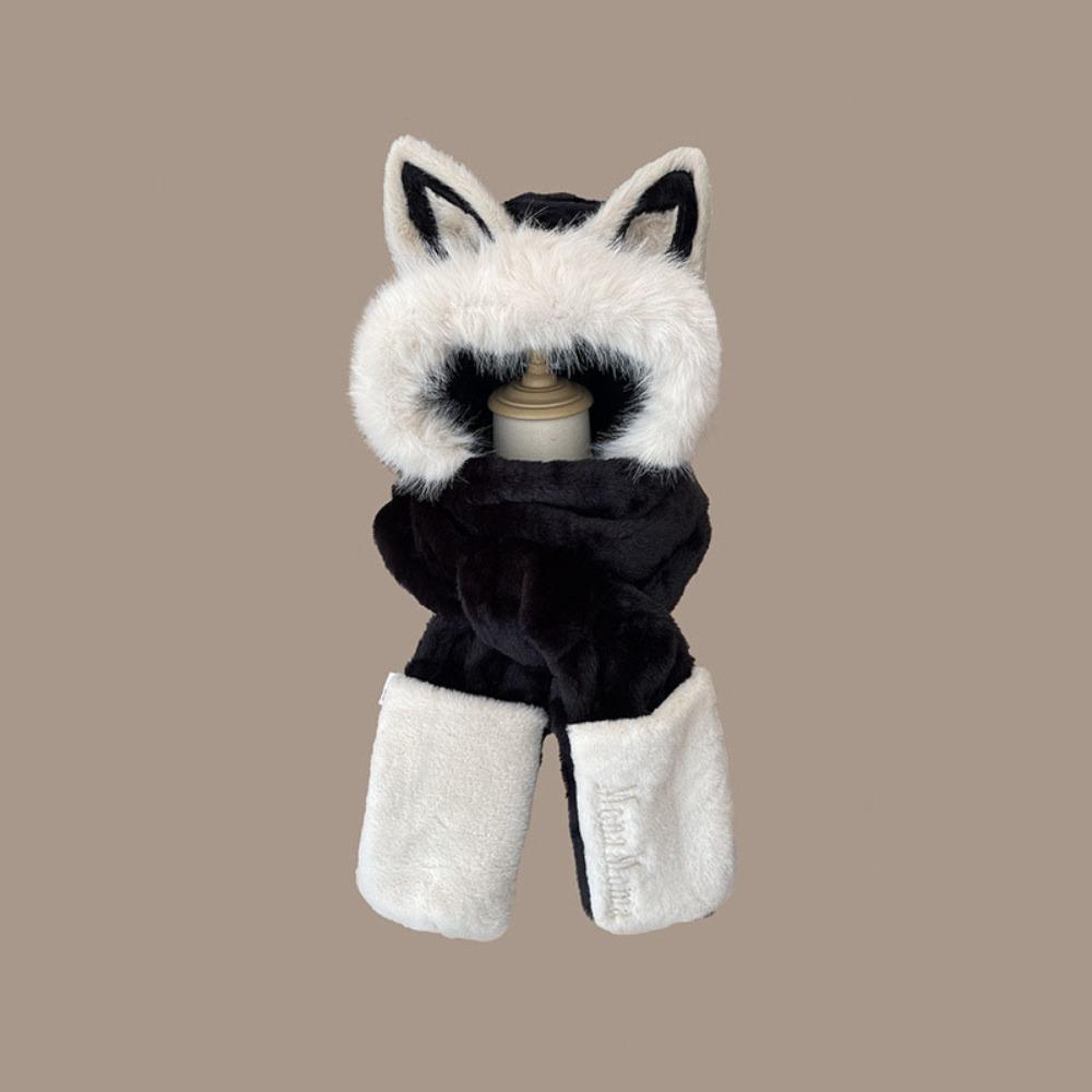 Keep Warm Hat Scarf Gloves Set Thickened Ear Protection Cap New Women Beanies Cap Autumn Winter