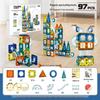 Магнитные блочные конструкторы: Детская магнитная трасса для сборки своими руками с шариком-горкой для развивающих игр