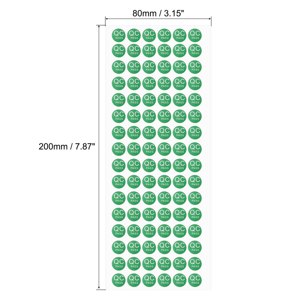 500/1000Pcs Adhesive Labels 10mm QC PASS Mark Green Round Coding Labels Self Adhesive Stickers for Industry Items